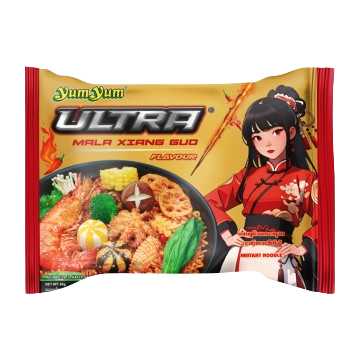 Yum Yum Ultra - Mala Xiang Guo Flavor  Instant Noodle(85g) ပင်လယ်စာ မာလရှမ်းကောအရသာ