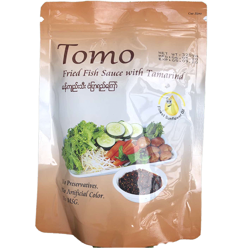 Tomo Fried Fish Sauce with Tamarind မန်ကျည်းသီးငံပြာရည်ကြော် 320g