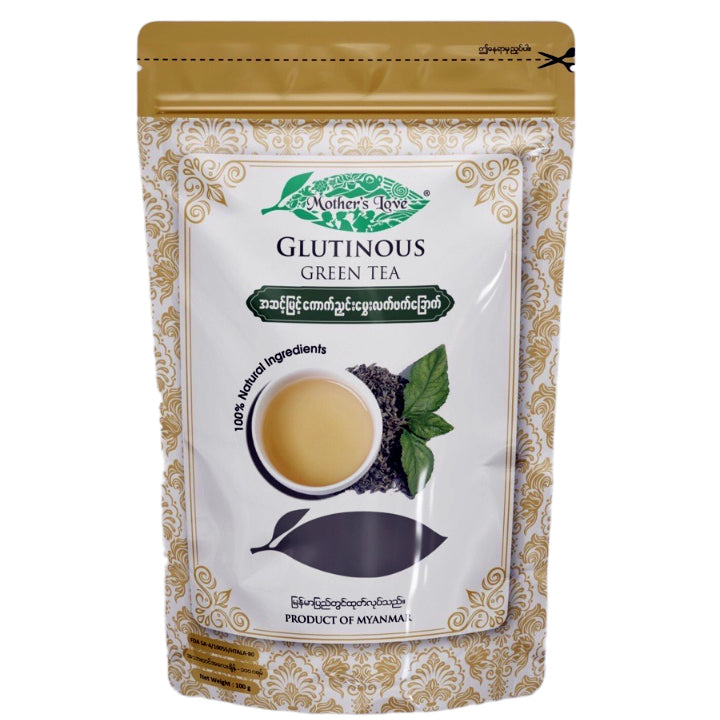 Mother's Love - Glutinous Green Tea (100g) ကောက်ညှင်းမွှေးလက်ဖက်ခြောက်